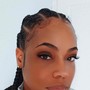 Feedin Cornrows updo (10 braids)