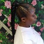 Med Cornrow Ponytail