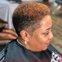 Women's big chop and haircut