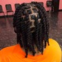 Retwist Pin Up Style (short locs)