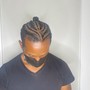 Cornrows into ponytail