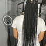 Medium bohemian Knotless Braids with synthetic/human hair