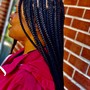 Box Braids With Real Hair (Medium)