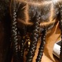 Feed ins w/knotless braids