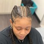 Feed in Braids ponytail