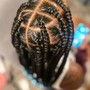 Large knotless braids -Mid back LENGH