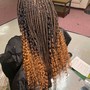 Small BoHo (w/ curly hair) Box Braids