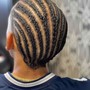 Straight back cornrows (men/boys only)