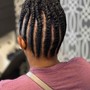 Straight back cornrows (men/boys only)