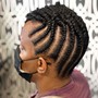 Straight back cornrows (men/boys only)