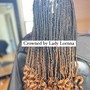 Medium lower back knotless Braids