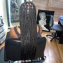 Medium lower back knotless Braids