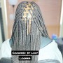 Medium lower back knotless Braids