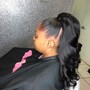 Full Sew In with Wand Curls