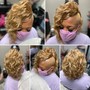 Relaxer Retouch with style ; no weave