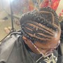 Med knotless  Braids