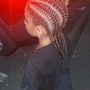 Stitch braids with natural hair