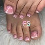 Gel Pedicure w/Full Set acrylic