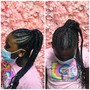 Kids Heart braid with feed in braids