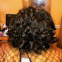 Relaxed Hair, curl/feather