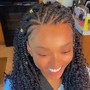 Feed in braids, Partial Sew In