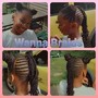 Kid's (9Ndunder) Braids w/Weave on scalp