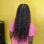 Half/Half Feed In Braids/Sew In