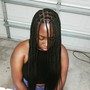 Goddess knotless braids  Medium size mid back