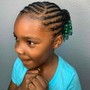 Kid's retouch on braids