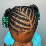 Kid's retouch on braids