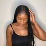 Medium or big Feed in braids with sew in