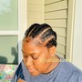 10-14 Straight back Cornrows