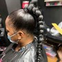 Up do styling or Extended Ponytail