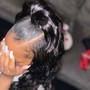 Half up half down PONYTAIL and SEW IN