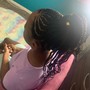 Ponytail with braiding hair