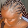 Tribal Braid w/  Medium Knotless Braids