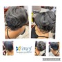 Single Process Color Short hair/ no style/ add on only