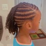 Cornrows with extensions( lemonade braids) big Conrows, ponytail,