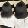 Silver silk press for long hair!