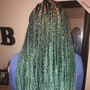 Small knotless/French curl braids