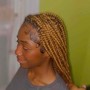 Stitch cornrow with natural hair