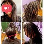 Med length locs with Two strand twist