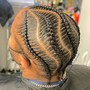 2 Women’s feed-in/stitch braids