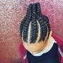 Large Feed In braids (Hair Included)