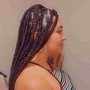 Feed-In Braids With Box Braids