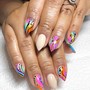 Funkiest manicure / includes nail hardener (NATURAL NAILS ONLY)