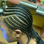 Knotless Braided Styles with hair added (NO INDIVIDUAL BRAIDS)