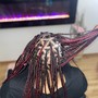 Medium 1 layer of Braids/Straight Braids to the back