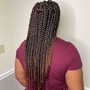 Back Box Braids and cornrows at the top