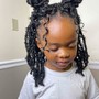 Kids Individual Braids with natural hair no hair added